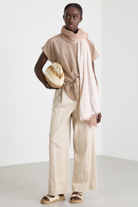 Dual-fabric T-shirt Intrend