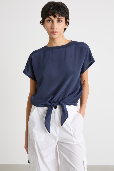 Dual-fabric T-shirt Intrend