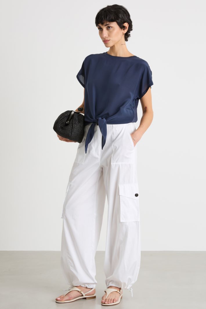 Dual-fabric T-shirt Intrend