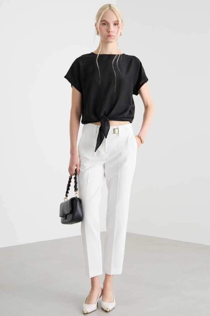 Dual-fabric T-shirt Intrend