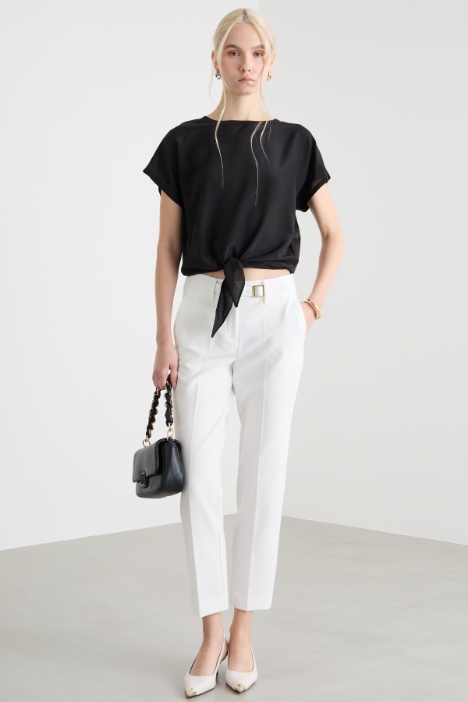 Dual-fabric T-shirt Intrend