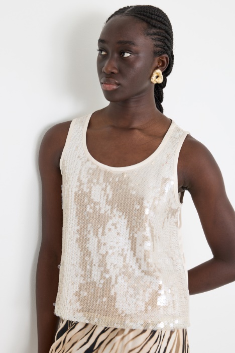 Top in paillettes
