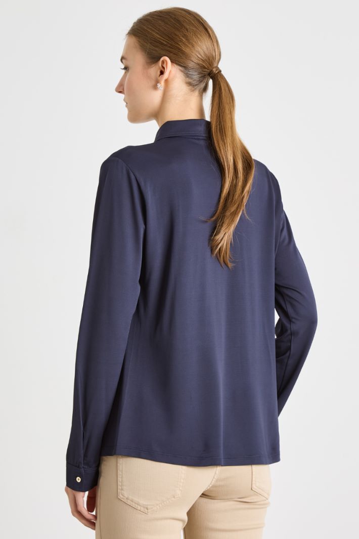 Camicia in jersey piqué Intrend - 4