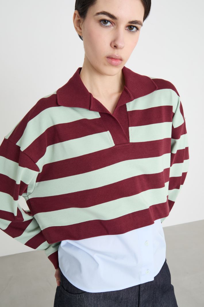 Polo in jersey e popeline Intrend - 3