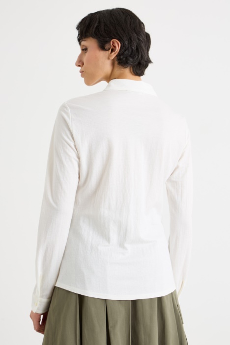 Camicia in jersey piqué