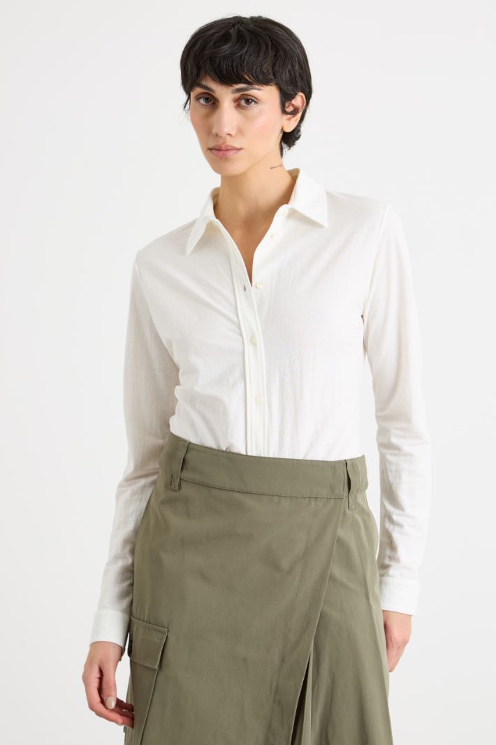 Camicia in jersey piqué Intrend - 2