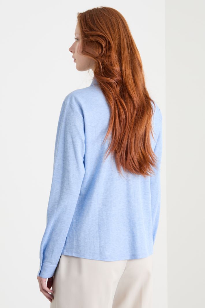 Camicia in jersey piqué Intrend - 4