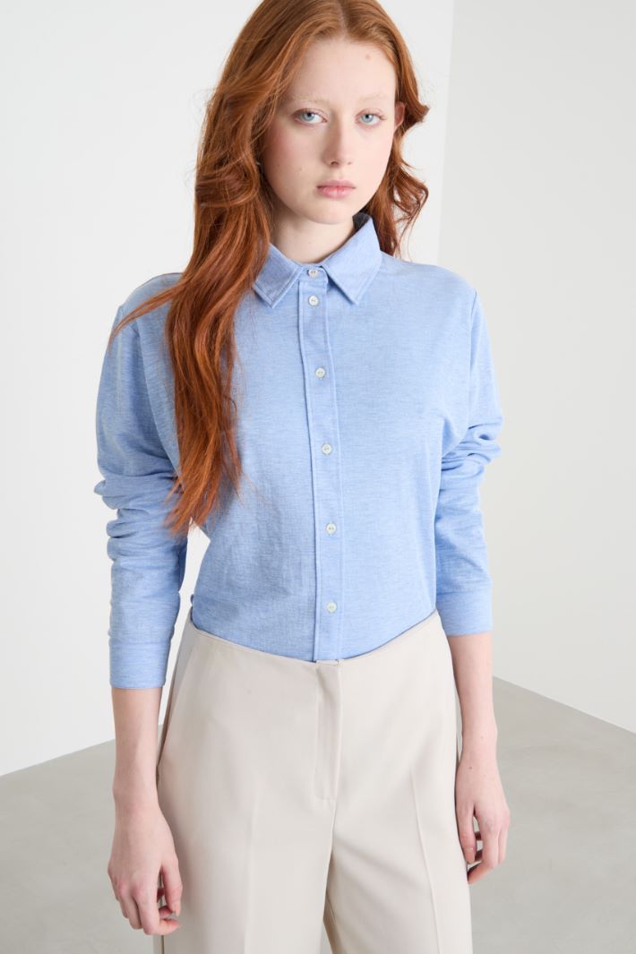 Camicia in jersey piqué Intrend - 2
