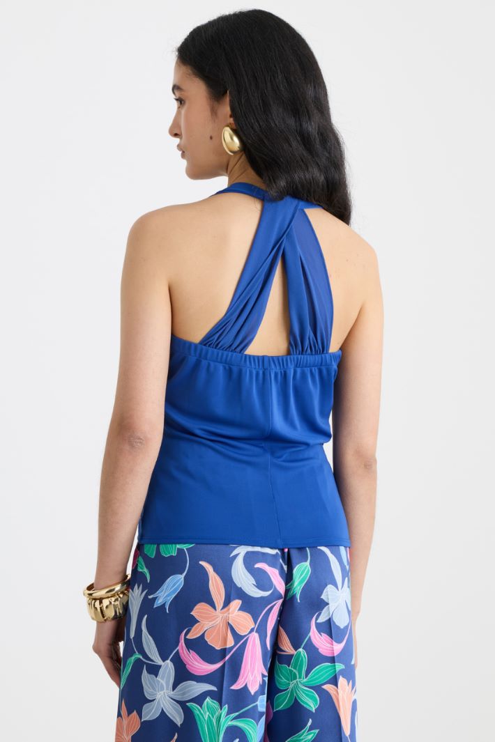 Dual-fabric cross-over top Intrend - 4