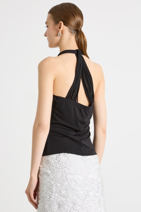 Top incrociato bimateriale