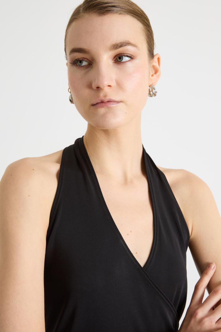 Top incrociato bimateriale Intrend - 3