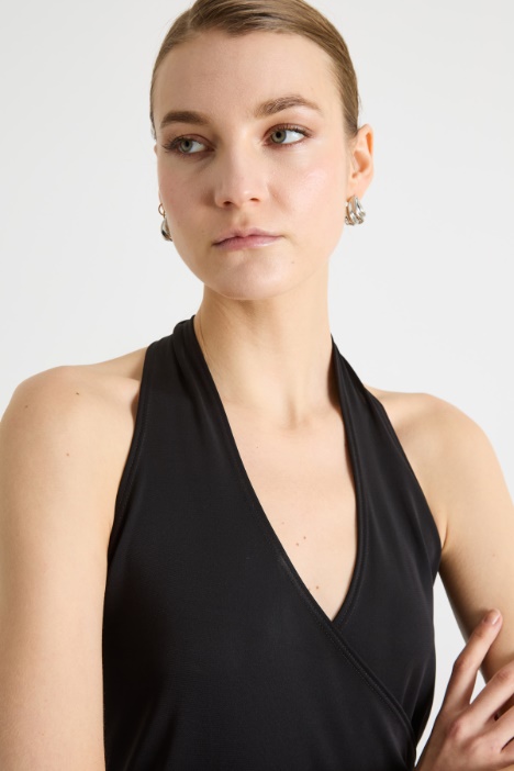 Top incrociato bimateriale