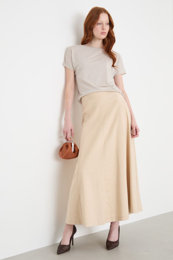 Foiled jersey top Intrend