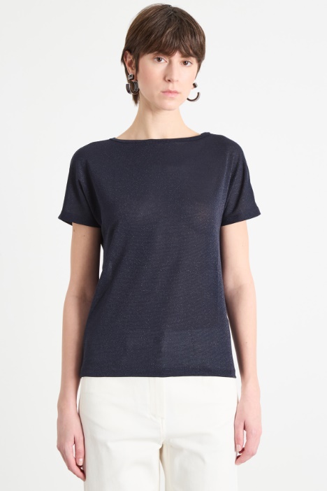 Foiled jersey top Intrend