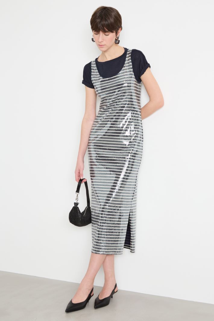 Foiled jersey top Intrend