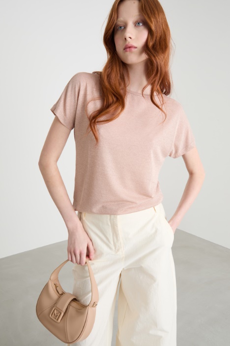 Foiled jersey top Intrend