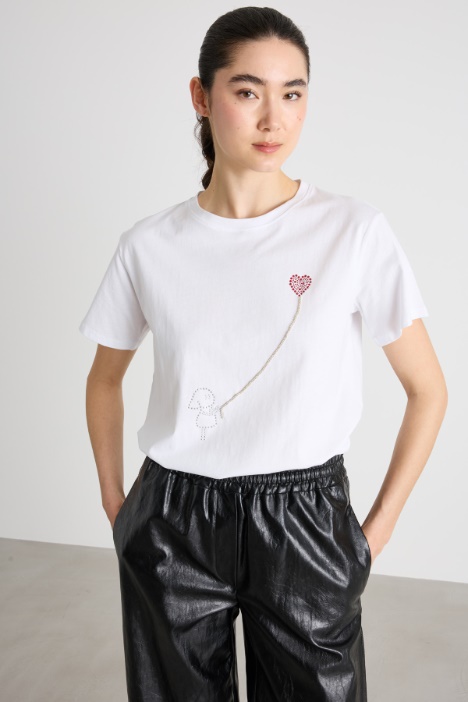 Jewel-embroidered T-shirt Intrend