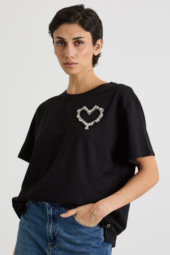 Jewel-embroidered T-shirt Intrend - 2