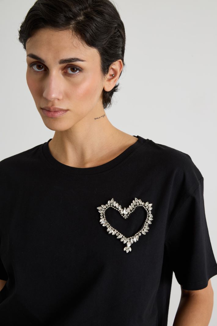 Jewel-embroidered T-shirt Intrend - 3