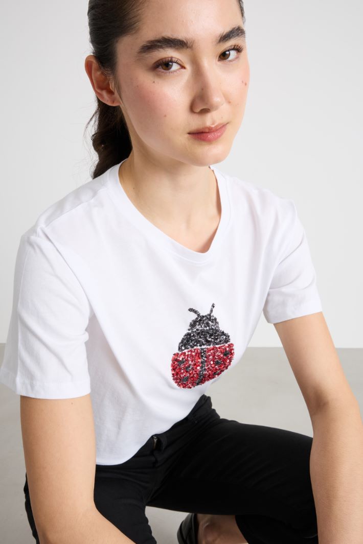 Jewel-embroidered T-shirt Intrend - 3