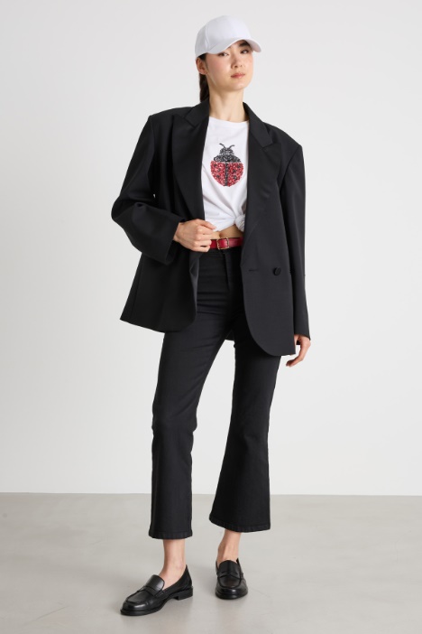 Jewel-embroidered T-shirt Intrend