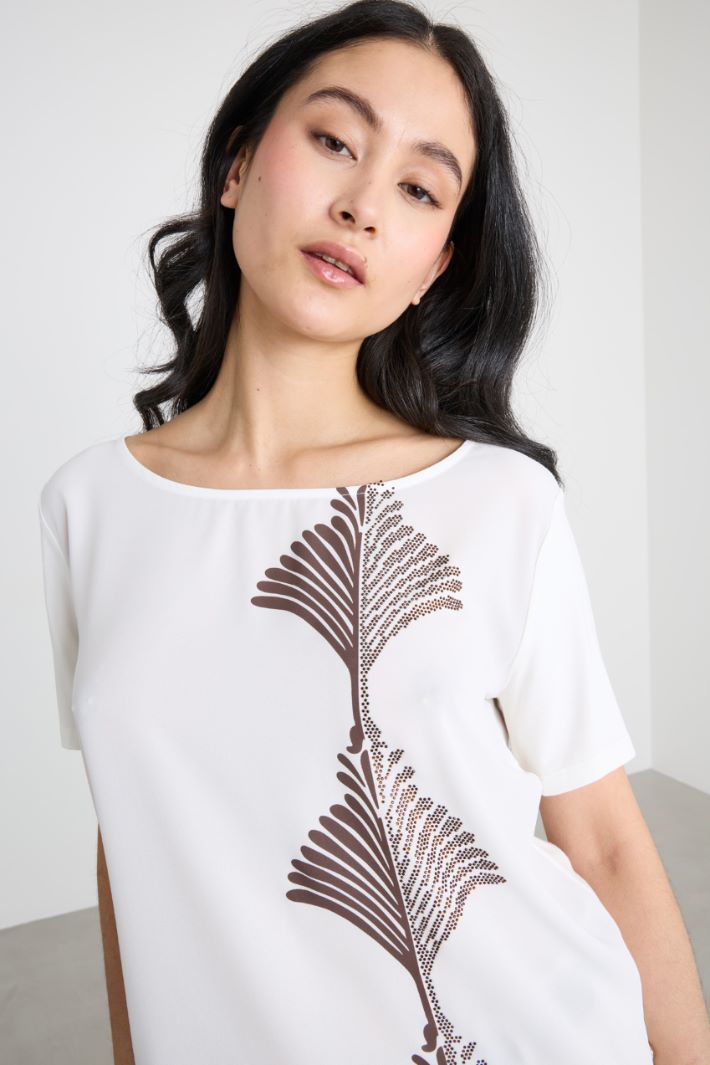 Crepe de chine and jersey T-shirt Intrend - 3