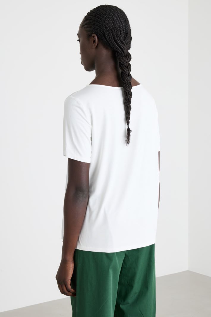 Crepe de chine and jersey T-shirt Intrend - 4