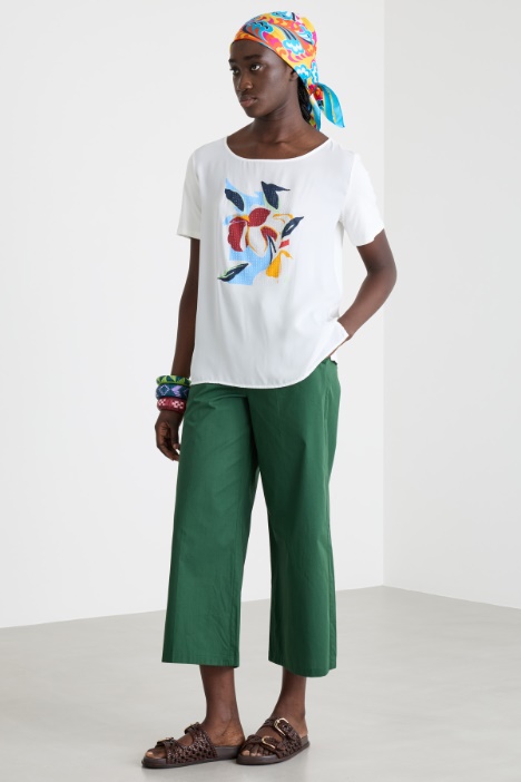 Camiseta de punto y crepé de China Intrend