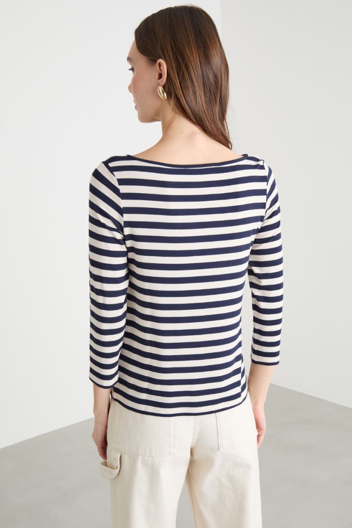 Rib-knit T-shirt Intrend - 4