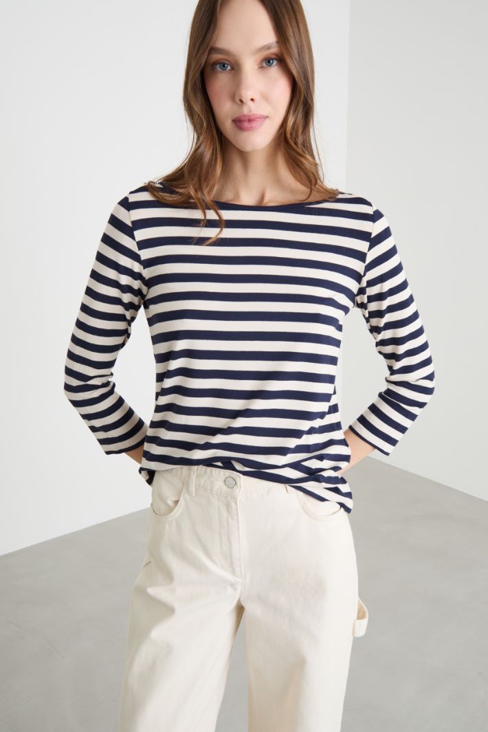 Rib-knit T-shirt Intrend - 2