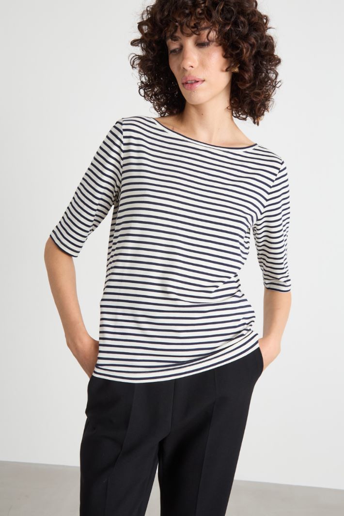 Bateau-Neck T-Shirt Intrend - 2