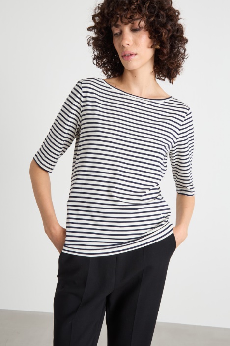 Bateau-Neck T-Shirt Intrend