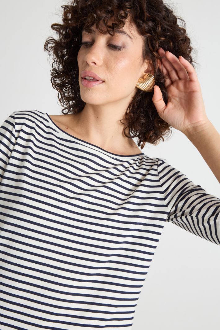 Bateau-Neck T-Shirt Intrend - 3