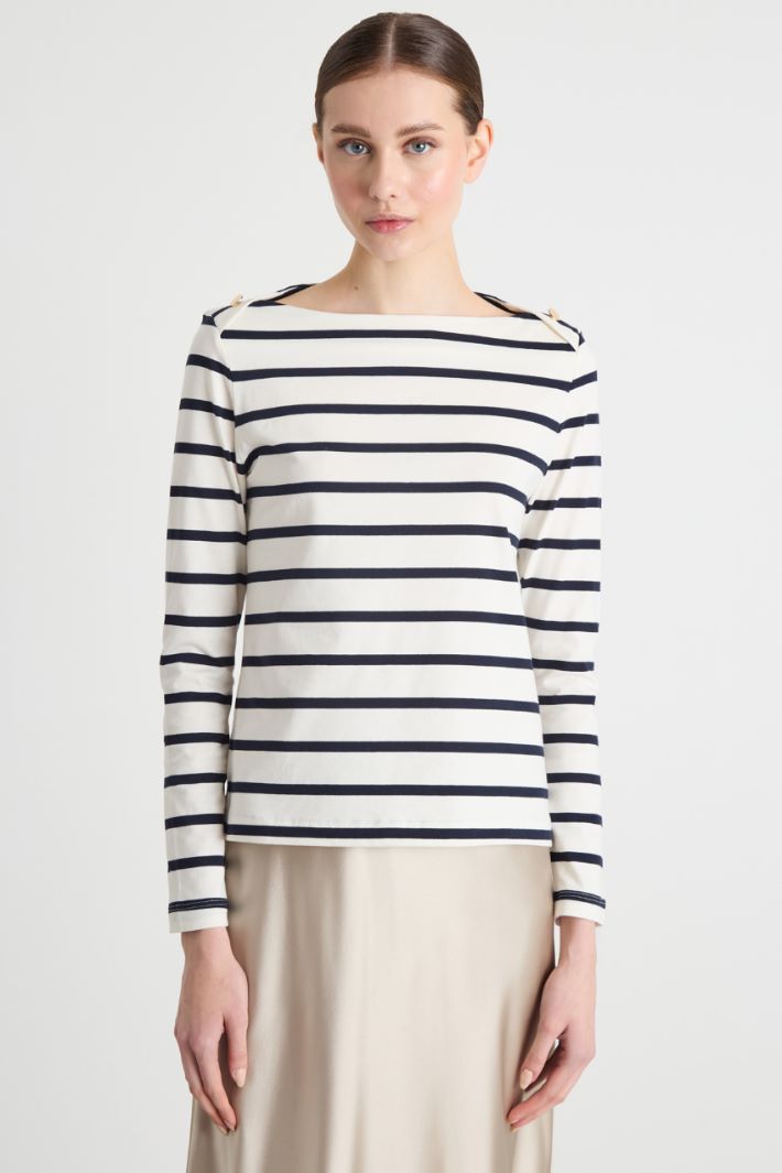 Boat-neck T-shirt Intrend - 2