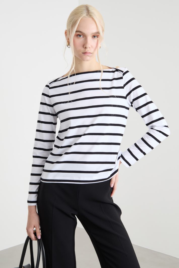 Boat-neck T-shirt Intrend - 2