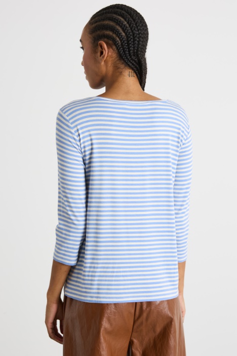 T-shirt con manica a tre quarti