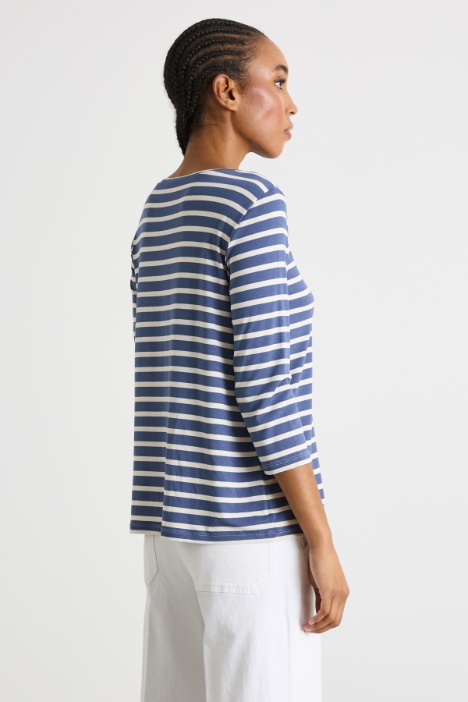 T-shirt con manica a tre quarti