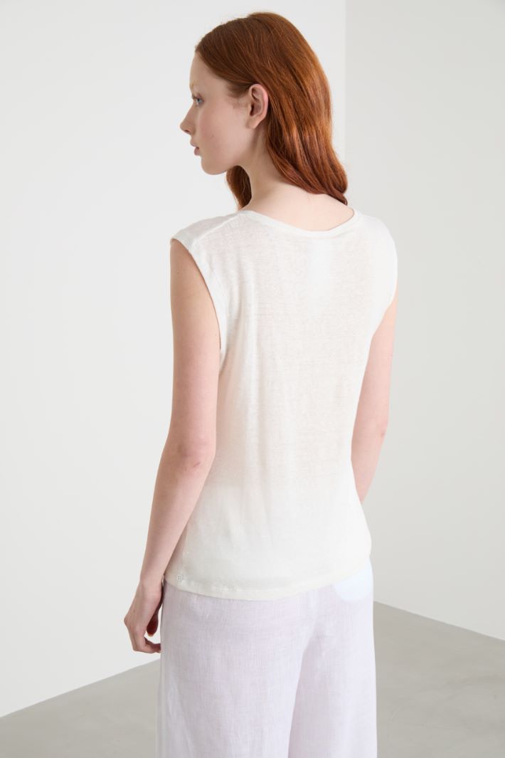 Top in jersey con motivo a nodo Intrend - 4