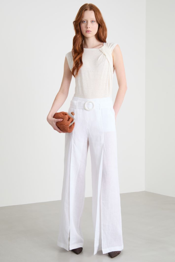 Top in jersey con motivo a nodo Intrend