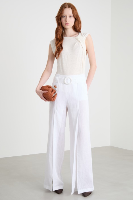 Knot-detail jersey top Intrend