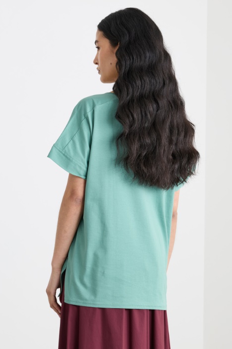 T-shirt in jersey con dettaglio cut-out