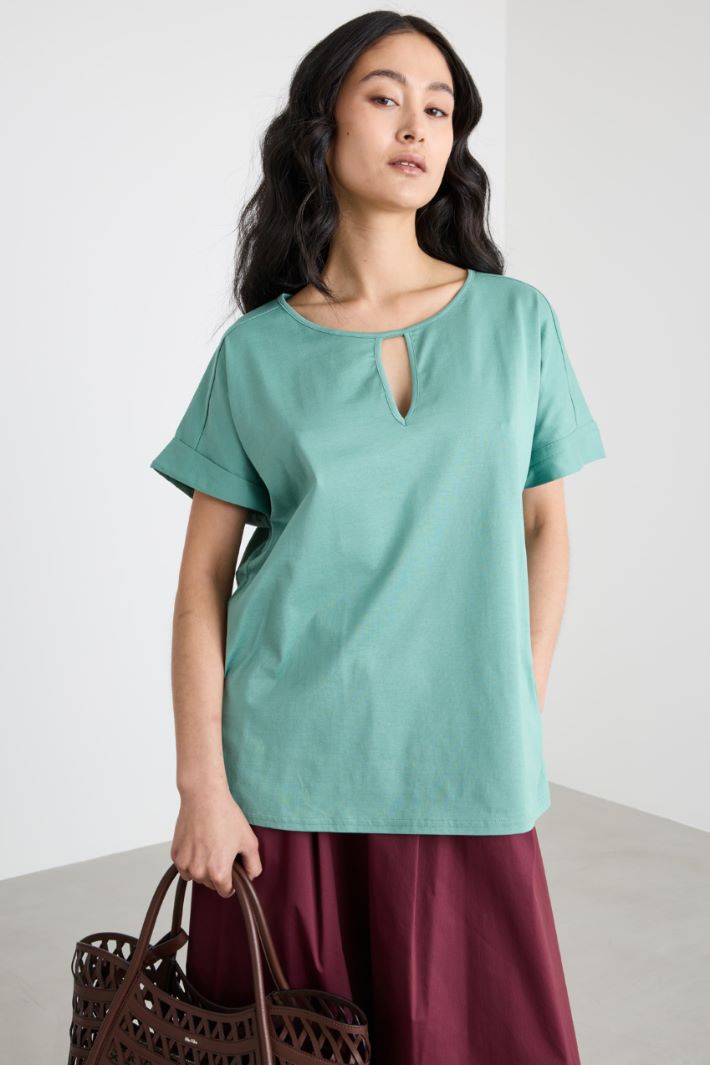 T-shirt in jersey con dettaglio cut-out Intrend - 2