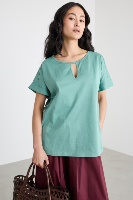 Cut-out Jersey T-shirt Intrend