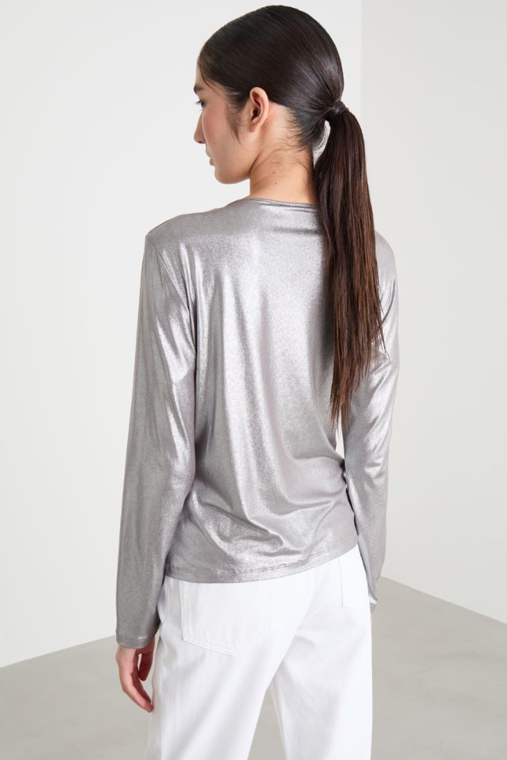 Foiled jersey top Intrend - 4