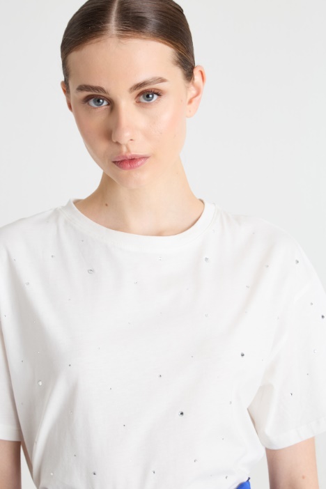 T-shirt con strass