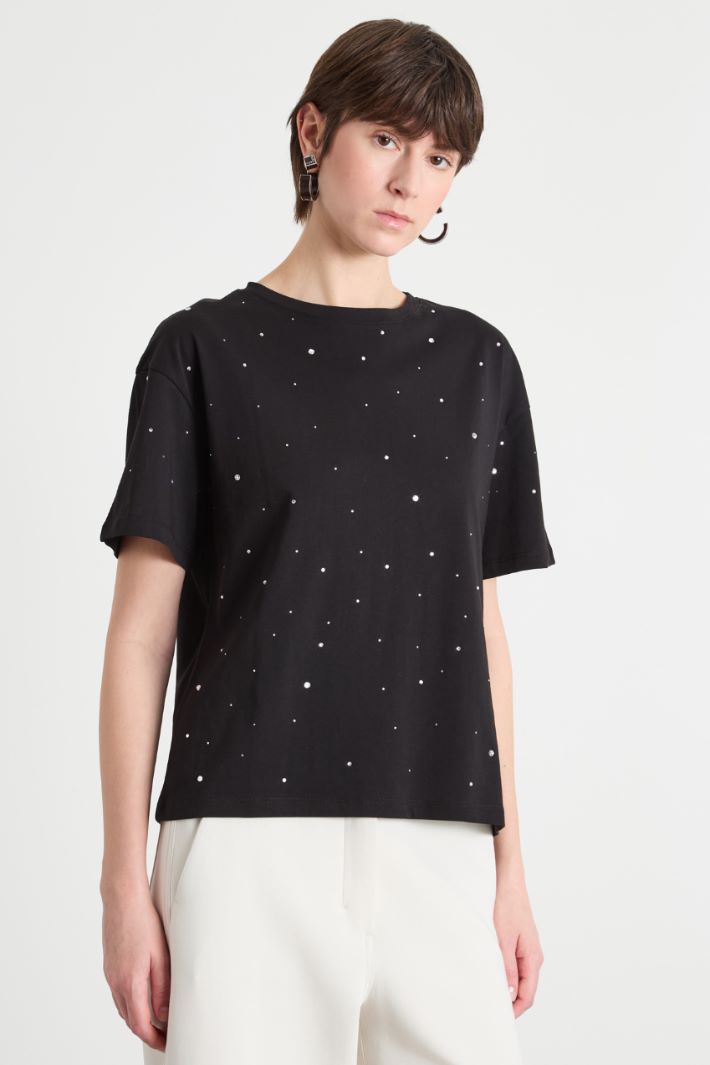 Rhinestone T-shirt Intrend - 2