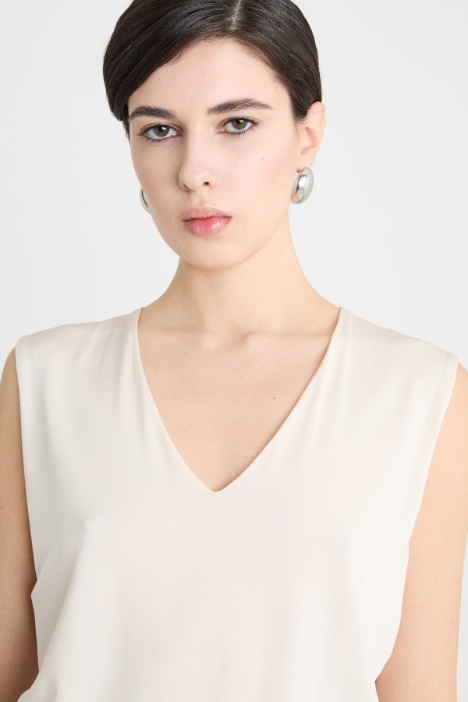 Top in jersey fluido