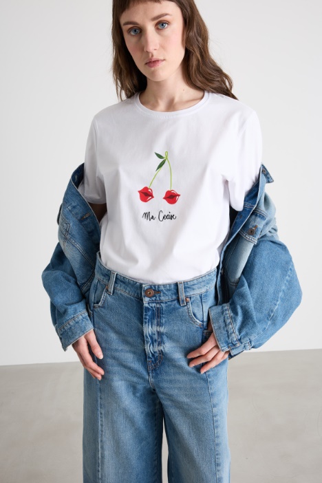 T-shirt con motivo stampato Intrend