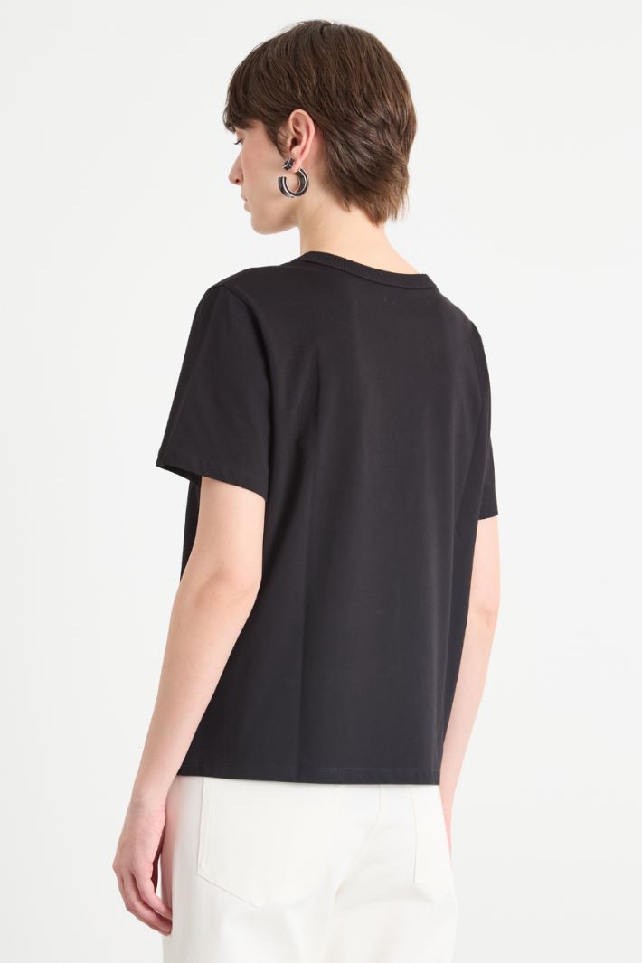 Broderie Anglaise-embroidered T-shirt Intrend - 4