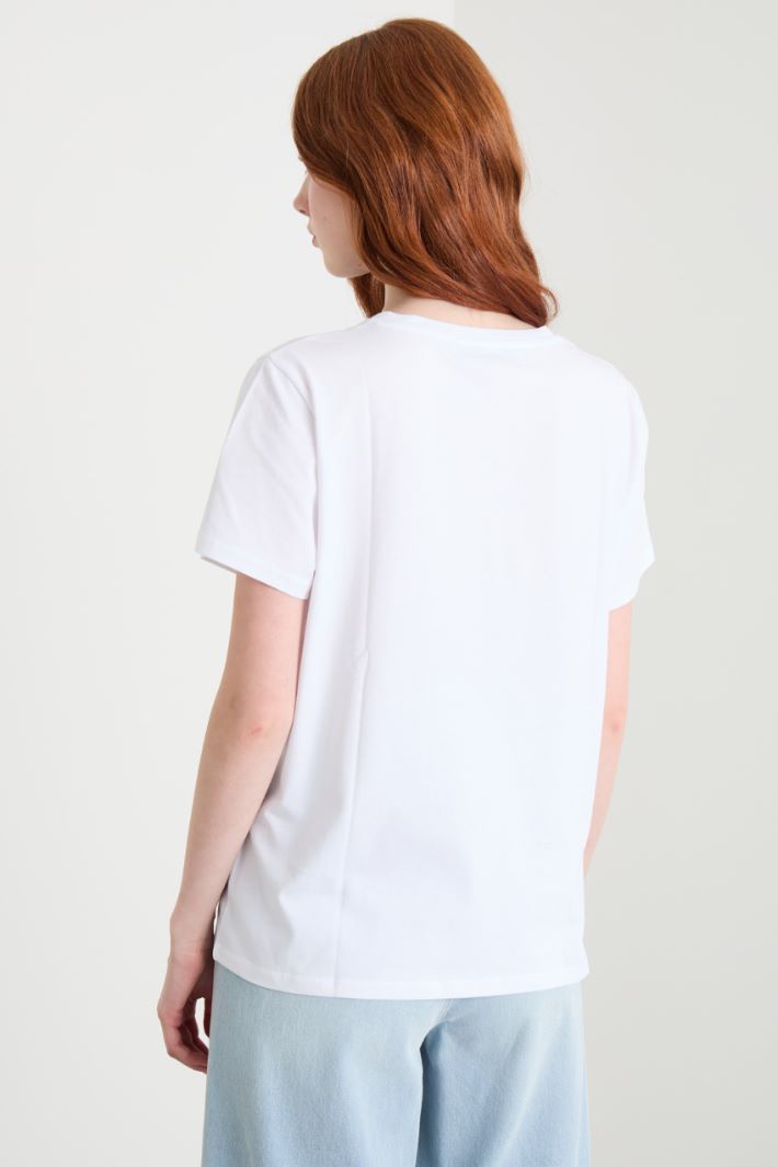 Printed and sequinned T-shirt Intrend - 4